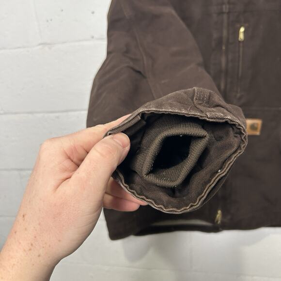 Vintage Carhartt Sherpa-Lined Ridge Jacket “Dark Brown” C61 - Picture 9 of 13